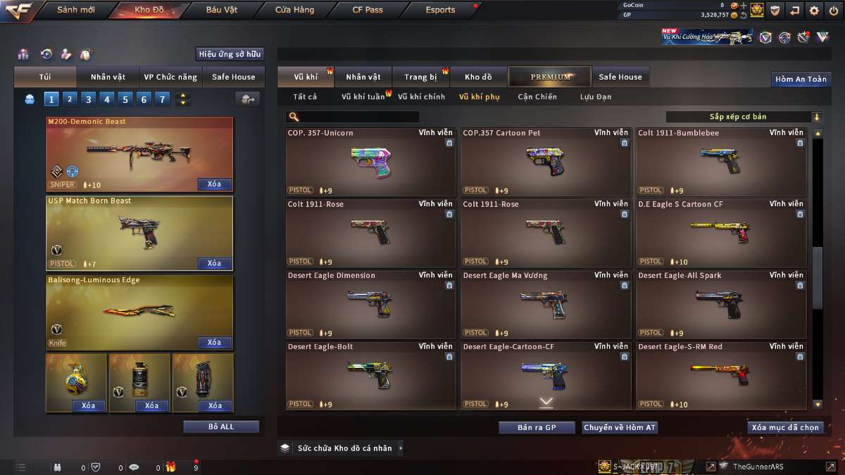 shop acc cf uy tin gia re